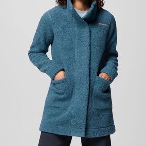 Columbia Women's Panorama Long Jacket Blueberry Blue  L EUC